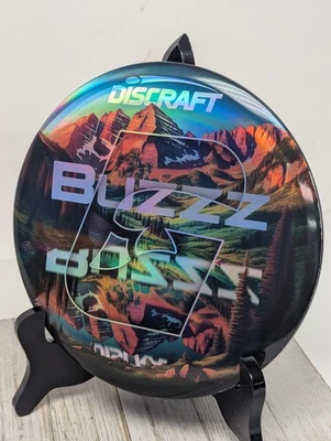 New Discraft Gossage Super Color Maroon Bells Full Foil Buzzz Golf Disc 177+g - Image 1 of 4