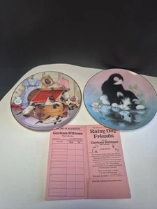 Bob Harrison Collector Plate Curious Kittens Rainy Day Friends & Attic Attack. - Picture 1 of 12