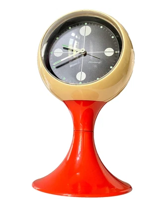 Vintage Blessing Pop Art Atomic Space Age Tisch Uhr Alarm Clock West Germany - Bild 1 von 4