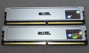 ✔️GeIL GX21GB5300LDC 1GB (2×512MB) DDR2-667 Arbeitsspeicher Kit - Bild 1 von 3