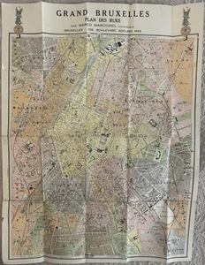 GRAND BRUXELLES PLAN DES RUES PAR MARCO MARCOVICI AUTEUR EDITEUR - Picture 1 of 4