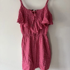 American Eagle Damenkleid rosa Rüschen hinten offen Spaghettiträger Größe Small - Bild 1 von 7