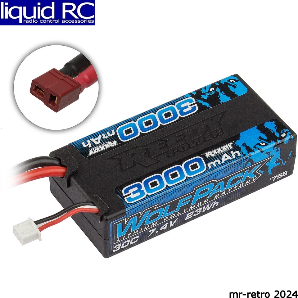 Associated 758 Reedy Wolfpack LiPo 3000mah 30c 7.4v Shorty with T-Plug - Image 1 of 1