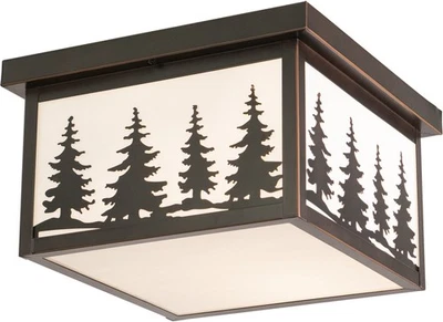 Vaxcel Lighting OF33412 Yosemite 2 Light Flush Mount Outdoor - Bronze - Image 1 of 4