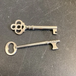 Menge 2 Vintage 3" Skelett Schlüssel - Bild 1 von 8