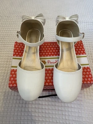 Girls Pandaninjia White Shoes Size 5 Big Girl Wendy Girls Heels With Bow - Image 1 of 4