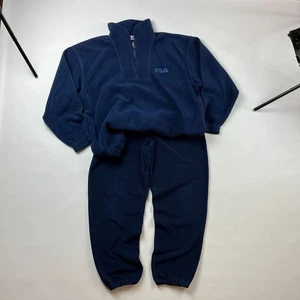 Fila Vintage Navy Fleece Tracksuit Made in Italy Size L-XL - Imagen 1 de 10
