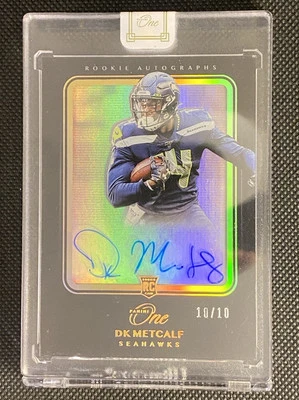 2019 Panini One Rookie Autographs DK METCALF Rookie Auto Gold #10/10 RC SEALED - Image 1 of 2