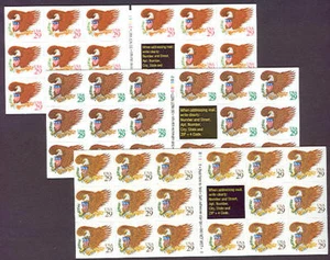 Paneles de folleto completos en 3 colores US #2595a 2596a 2597a - Imagen 1 de 1