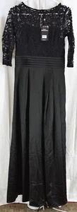 Miusol Women's Retro Floral Lace Halter Maxi Dress Black Size Small - Picture 1 of 2