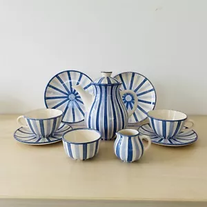 Hedwig Bollhagen, Teeservice, blau, weiß - Bild 1 von 8