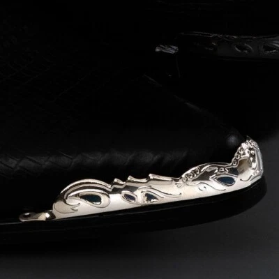 Новый! Ковбойские сапоги в стиле вестерн с носком - серебристые - **ТОЛЬКО СОВЕТЫ** - Изображение 1 из 4