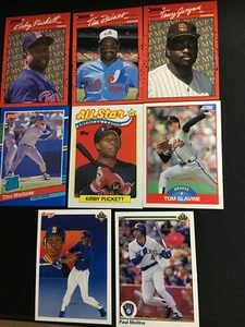 8 card lot MLB Baseball older vintage stars Pukett, Raines, Gwynn, Martinez RC - Picture 1 of 2