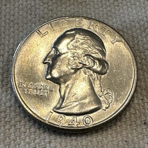 1940 Washington Quarter Uncirculated Cover
