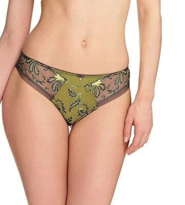 Fantasie Sofia Brief Olive Size S 10 12 Embroidered Lace No VPL Knickers 9325 - Изображение 1 из 4