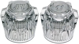 Valterra PF287015, Phoenix Faucets Acrylic Clear Crystal Knobs Hot/Cold Set Of 2 - Picture 1 of 2