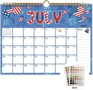 2025-2026 Calendar - 18 Monthly Wall Calendar, July 2025 - December 2026, 8.5" X - Picture 1 of 12