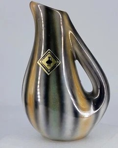 Vintage ungarische Keramik Keramia Iparmuvesz Budapest gestreifte Vase/SM Krug - Bild 1 von 5