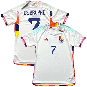 2022/23 Belgium Away Jersey #7 De Bruyne Medium adidas Soccer World Cup Kit - Picture 1 of 20
