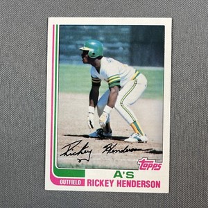 1982 Topps Rickey Henderson Oakland Athletics A's #610 Outfield