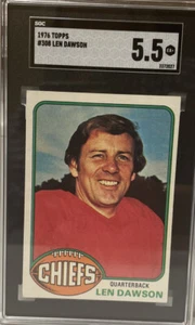 1976 TOPPS #308 LEN DAWSON SGC 5.5 - Picture 1 of 2