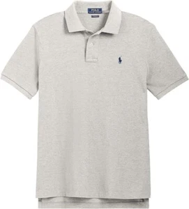 NEW- Polo Ralph Lauren Grey Classic Fit Mesh Polo Shirt- Men's M - Picture 1 of 5