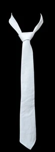 Mens White Leather Tie Genuine Leather Tie Handmade Leather Tie Party Tie - Picture 1 of 5