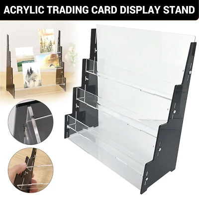 3-Tier Sports Card Display Rack Baseball Card Storage Box Coin Display Stand - Image 1 of 4