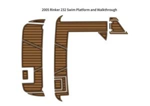 2005 Rinker 232 Swim Platform Walkthrough Boat EVA Foam Teak Deck Floor Pad Mat - Picture 1 of 24