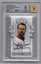 2010 SportKings Mark McGwire SILVER AUTO /25  BGS 9  NICE!