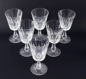 6 Pc ViNTAGE WATERFORD CRYSTAL LiSMORE 6-7/8" WATER GOBLET WiNE GLASS SET - Picture 1 of 8