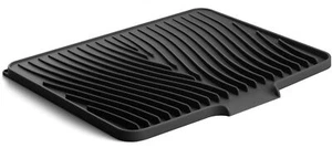 Silicone Dish Drying Mat with Raised Drain Lip Inclined Design 16" x 13" Heat... - Picture 1 of 7