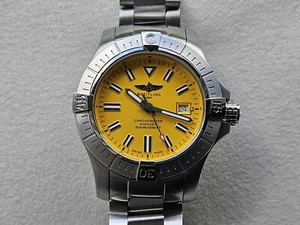 Breitling Avenger Seawolf Steel Yellow Dial 45mm A17319 - Picture 1 of 13