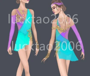 customized new style Figure skating Ice Skating Dress Gymnastics Costume 88133 - Picture 1 of 7