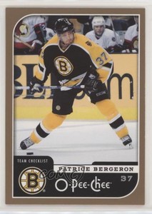 2006-07 O-Pee-Chee Team Checklist Patrice Bergeron Boston Bruins Checklist #673