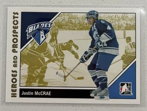 2007-08 ITG Heroes and Prospects Justin McCrae #67 Saskatoon Blades Hockey Card - Picture 1 of 2