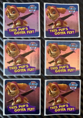 Adesivos Paw Patrol x 6 - Adesivos Skye - 6 adesivos foil - Saque de festa de aniversário - Imagem 1 de 4