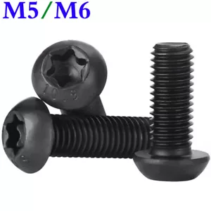 M5 M6 schwarz Qualität 10,9 Legierung Stahl Knopfkopf Torx Steckschlüssel Maschine Schrauben - Bild 1 von 12