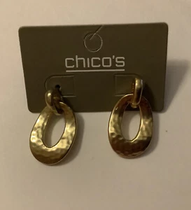Chico’s Hammered Gold earrings - Foto 1 di 2