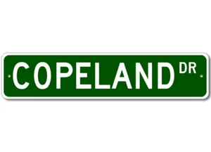Copeland Drive Street Sign Personalized Custom Last Name Metal Sign - Aluminum - Picture 1 of 1