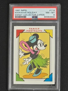 1991 DISNEY COLLECTOR CARDS HAWAIIAN HOLIDAY MINNIE MOUSE #114 CARD PSA 8 NM-MT - Picture 1 of 4