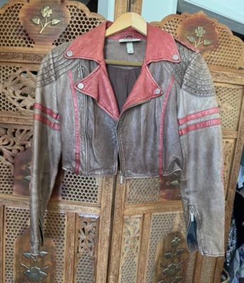 Chaqueta de moto Jean Paul Gaultier piel de cordero de cuero - talla pequeña - IMPRESIONANTE Foto 1 de 4