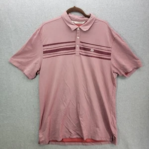 Travis Mathew Polo Shirt Men’s Size XL red Chest Stripe Golf Casual - Picture 1 of 11