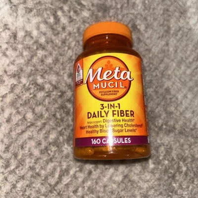 Metamucil 3 en 1 Fibra 160 Cápsulas Suplemento de Fibra de Psylio Exp 12/2026 Foto 1 de 4