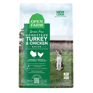 Homestead Turkey & Chicken Grain-Free Dry Cat Food, Wild-Caught Fish Recipe w... - Picture 1 of 6