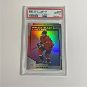2020-21 O-Pee-Chee Platinum Rainbow Color Wheel Connor McMichael Rookie PSA 10 - Picture 1 of 2