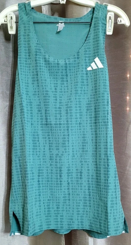 Adidas Adizero masculino corrida singlete pó azul-petróleo tamanho grande  - Imagem 1 de 4