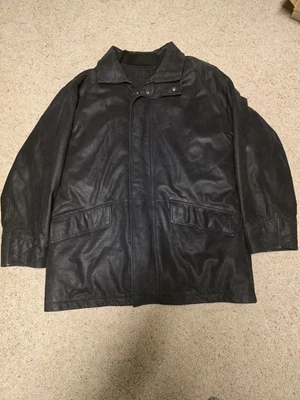 Gant Double Decker Leather Coat Jacket Medium Men's Removable Vest - Image 1 of 4