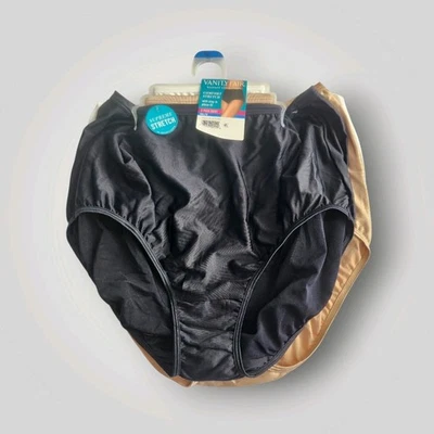 Vanity Fair Mujer Blanco Beige Negro Calzoncillos Ropa Interior Bragas 12/5XL Lote de 3 Foto 1 de 3