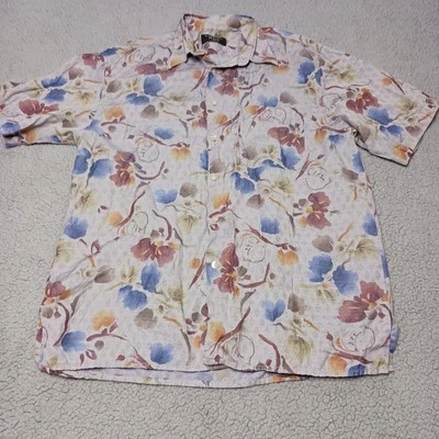 Countess Mara Button Shirt Mens Large Floral Camp Vintage Short Sleeve - Image 1 of 4